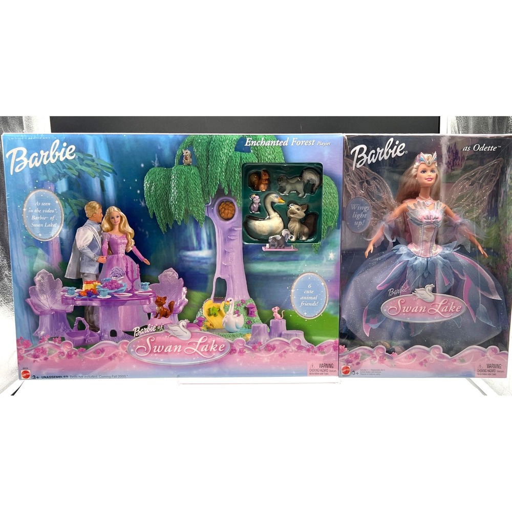 Barbie Swan Lake Enchanted Forest Playset with Barbie as Odette NIB